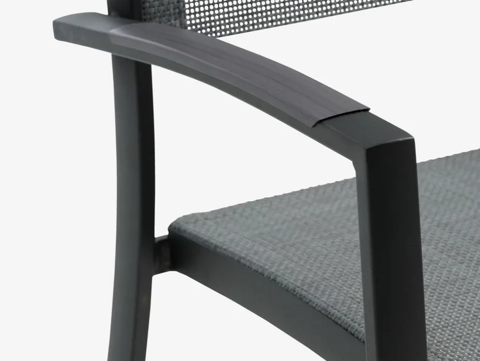 VAMDRUP + STRANDBYMesa VAMDRUP Ø120 + 4 sillas STRANDBY gris