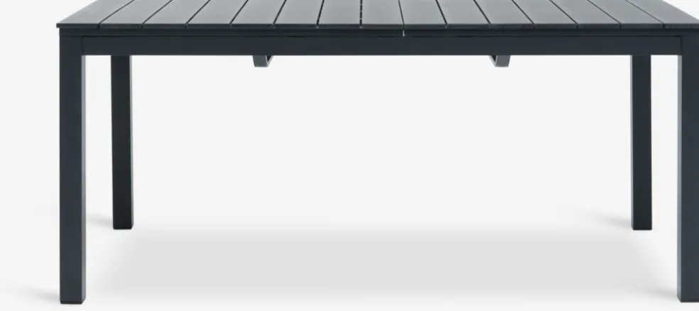 VATTRUP + GAMMELBYMesa VATTRUP L172/276 negro + 4 sillas GAMMELBY gris